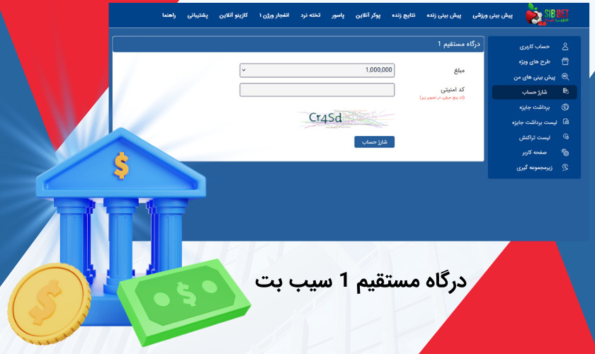درگاه بانکی در سیب بت